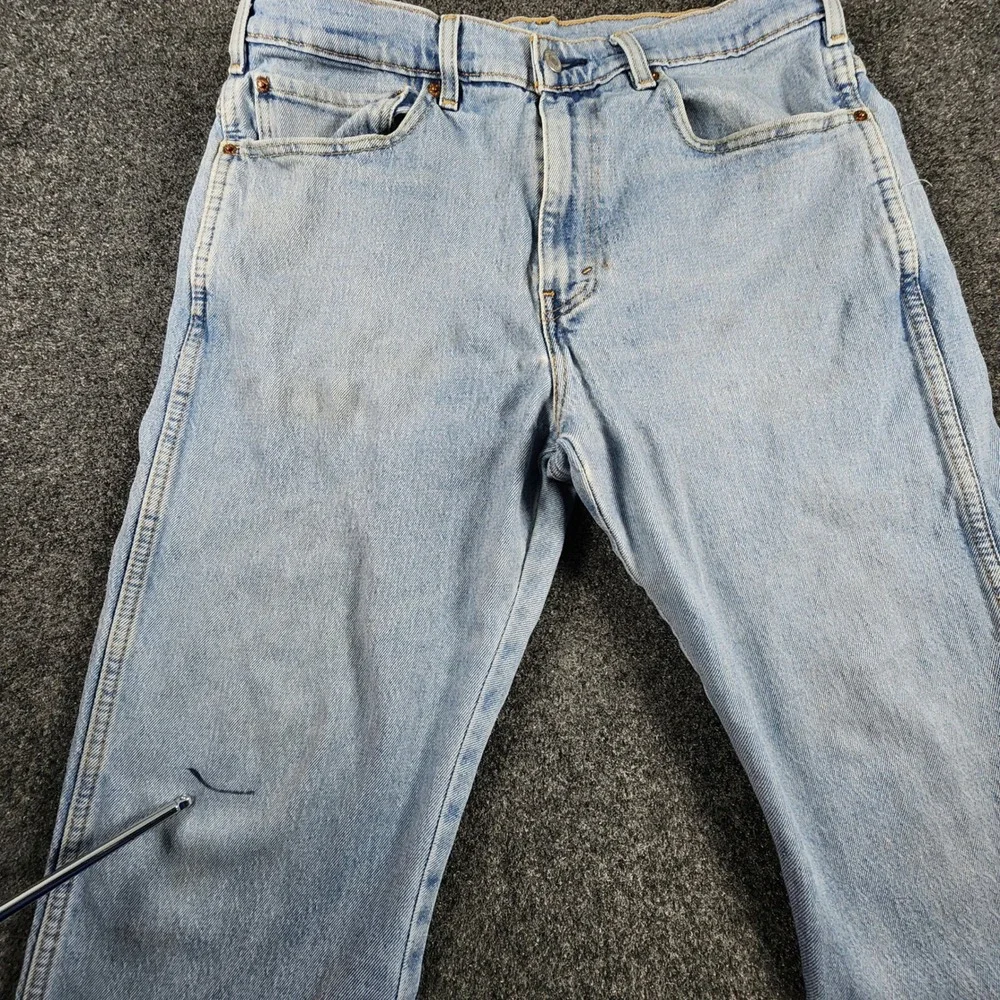 Levi's Western Fit Straight Leg Jeans Mens 36x30 Light Wash Denim